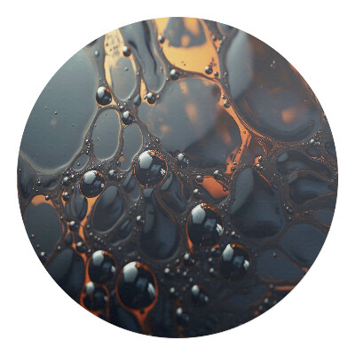 Podložka pod křeslo kulatá Bubliny v kapalině