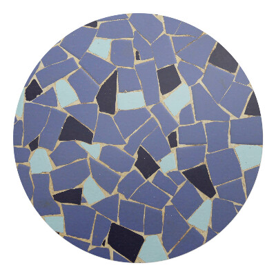 Ochranná podložka na podlahu kulatá Geometrická mozaika
