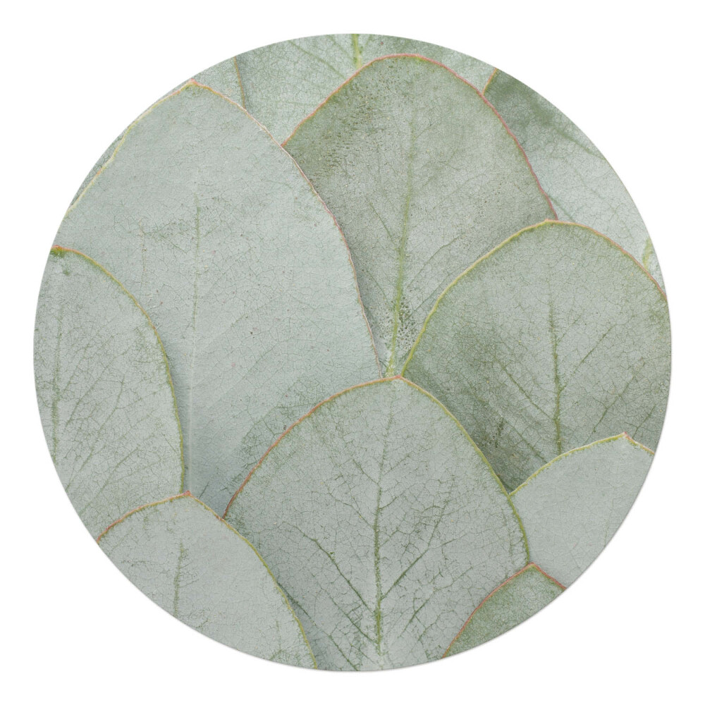 Ochranná podložka pod židli kulatá Listy v harmonii