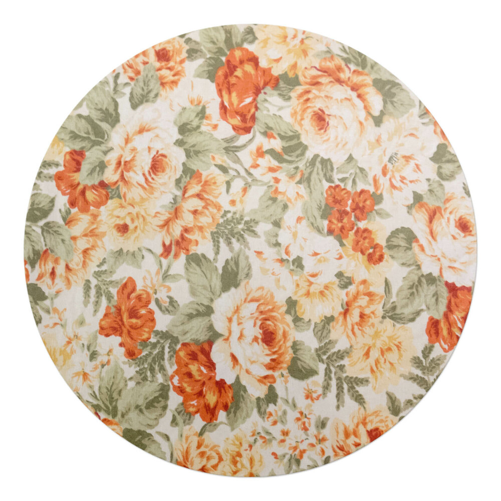 Ochranná podložka na podlahu kulatá Vintage květinový vzor