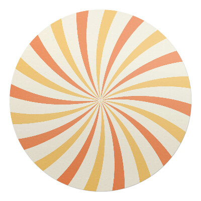 Podložka pod židli kulatá Retro vířící pruhy