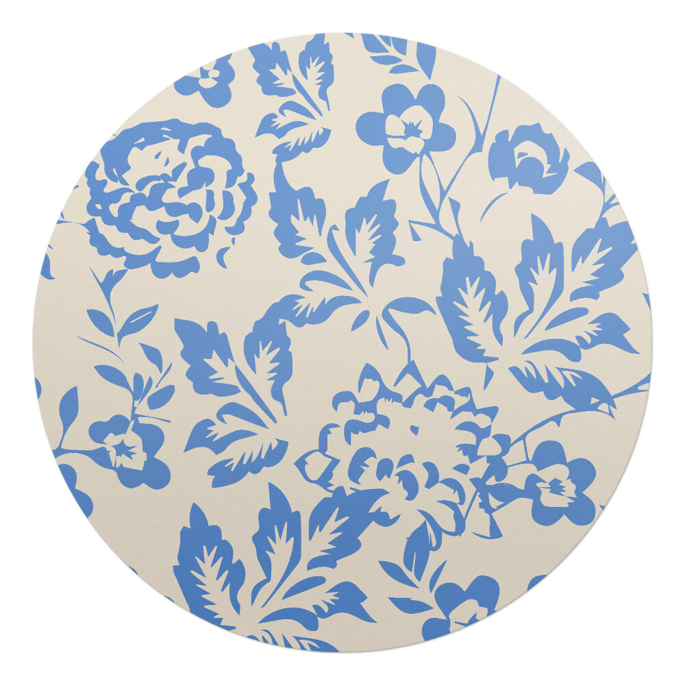 Podložka pod židli kulatá Vintage květinový vzor