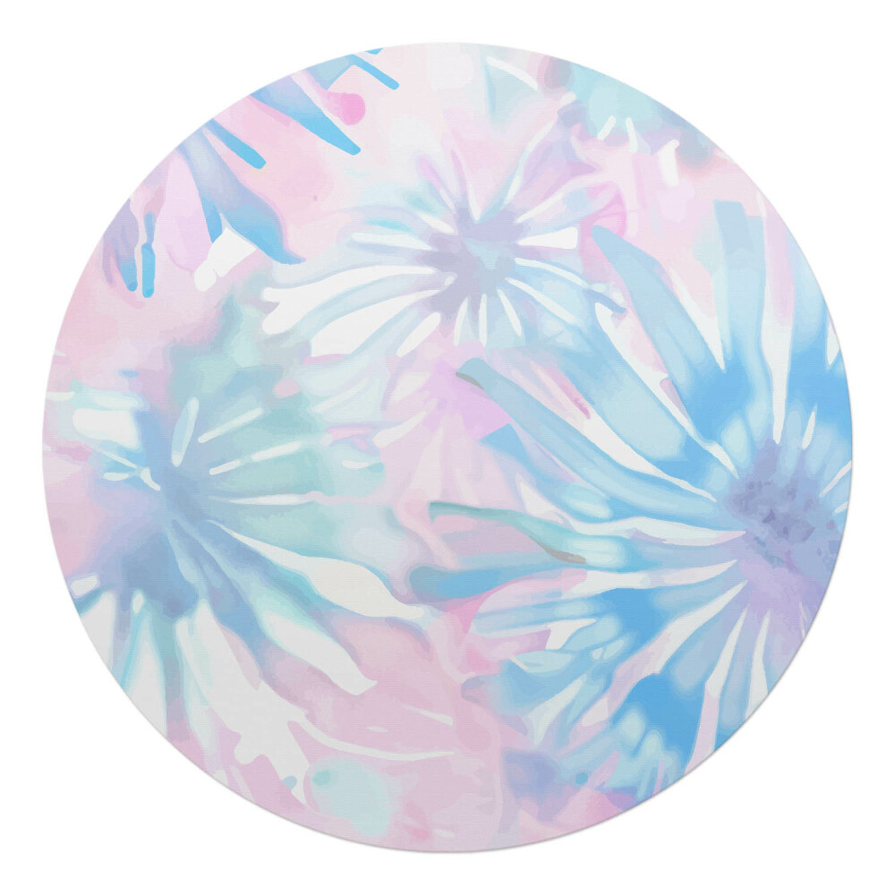 Ochranná podložka pod židli kulatá Květinový akvarelový vzor