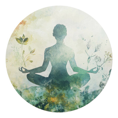 Podložka pod židli kulatá Meditace v přírodě