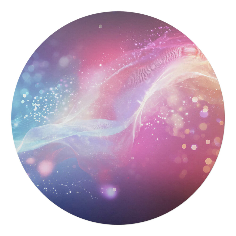 Ochranná podložka pod židli kulatá Barevná vlna světla