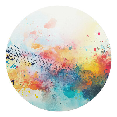 Ochranná podložka na podlahu kulatá Hudební abstrakce