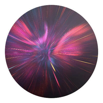 Ochranná podložka pod židli kulatá Kosmické záblesky