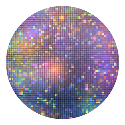 Podložka pod křeslo kulatá Pixelová mozaika