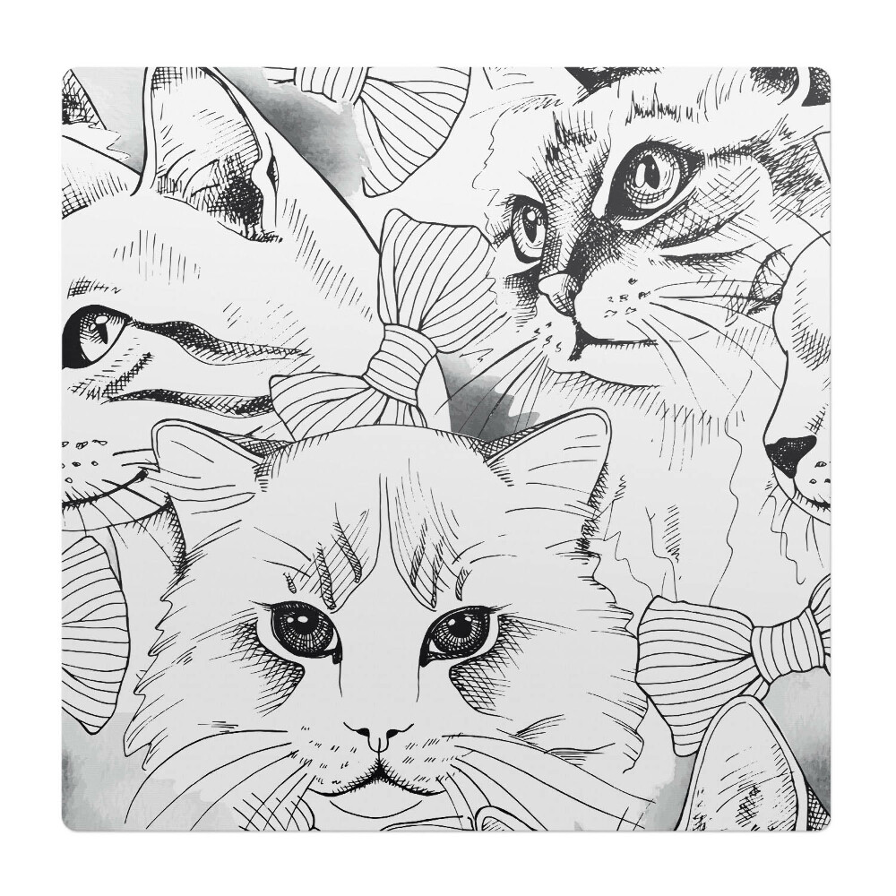 Podložka pod křeslo Kočky s mašlemi