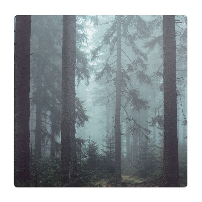 Podložka pod židli Mlžný jehličnatý les