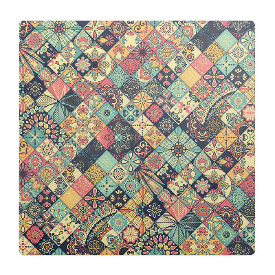 Podložka pod křeslo Květinová patchworková výzdoba