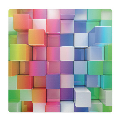 Ochranná podložka pod židli Barevné 3D kostky