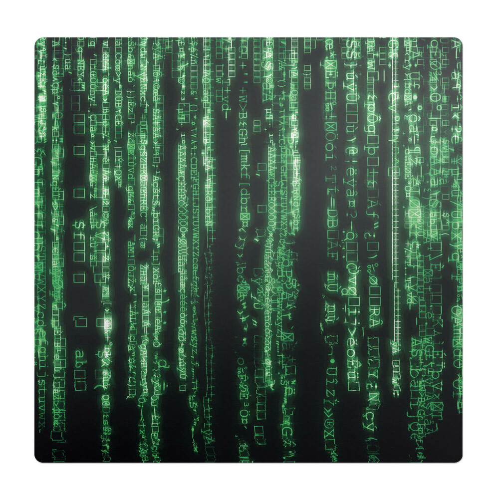 Podložka pod křeslo Padající digitální kód