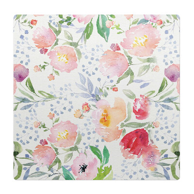 Podložka pod židli Květinový akvarelový vzor