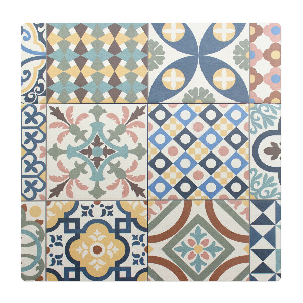 Podložka pod židli Retro vzor dlaždic