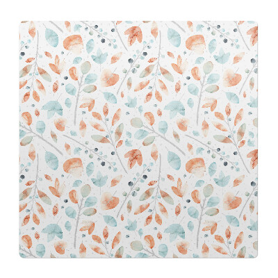 Podložka pod židli Akvarelové listy