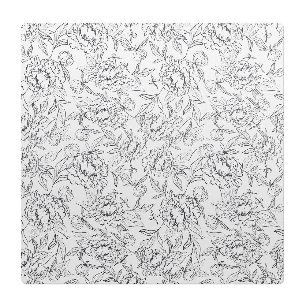 Podložka pod židli Květinový vzor obrysu