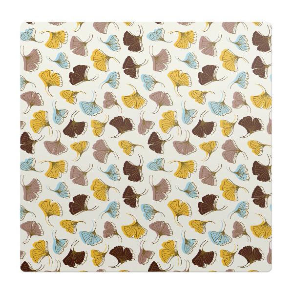 Ochranná podložka pod židli Vzorek listů gingo