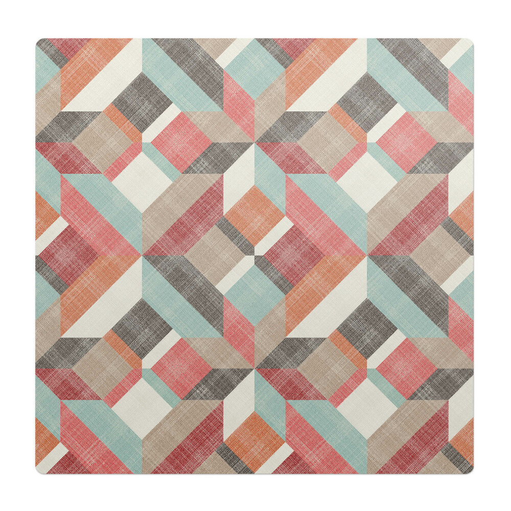 Ochranná podložka pod židli Geometrický retro vzor