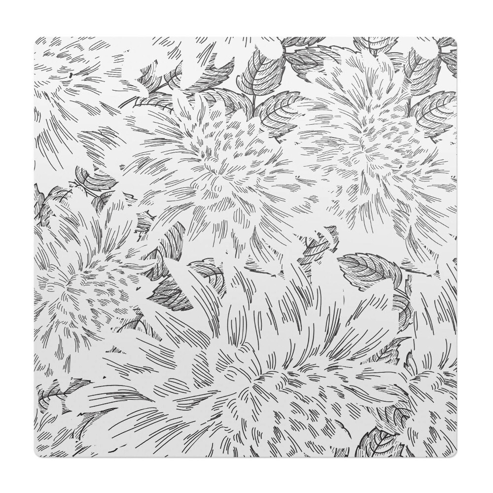 Ochranná podložka pod židli Skica květinových listů