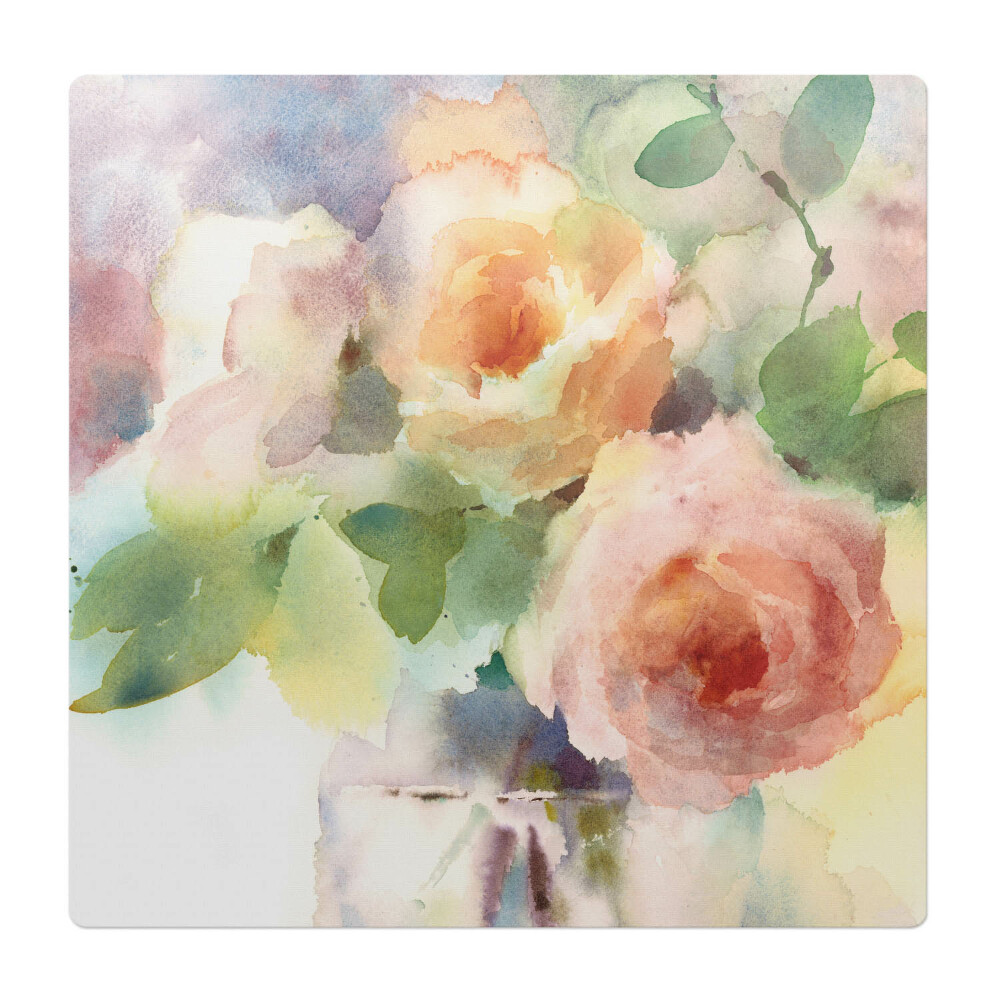 Podložka pod židli Akvarelové květiny