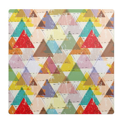 Podložka pod křeslo Barevné retro trojúhelníky