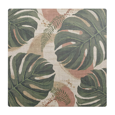 Ochranná podložka pod židli Listy monstery retro