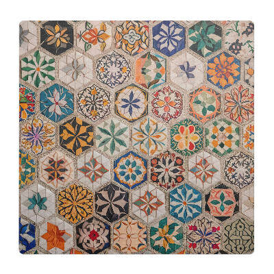 Ochranná podložka pod židli Květinová mozaika