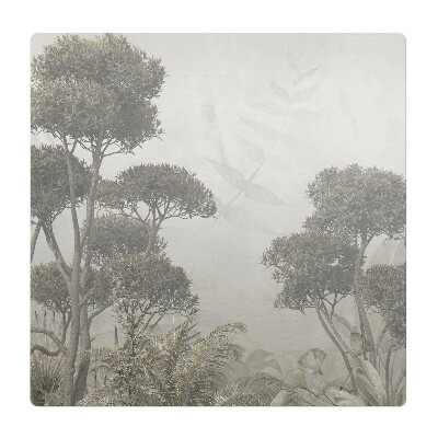 Podložka pod židli Jemný tropický les