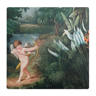 Podložka pod židli Amor mezi květinami