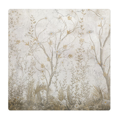 Podložka pod židli Jemné rostlinné vzory