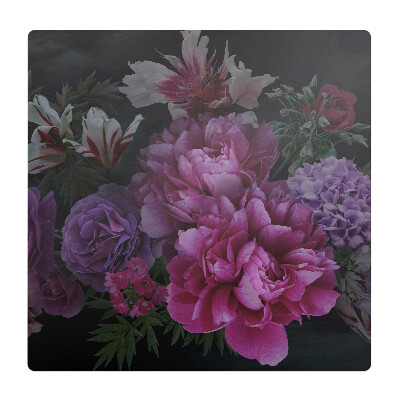 Podložka pod křeslo Květiny ve tmě