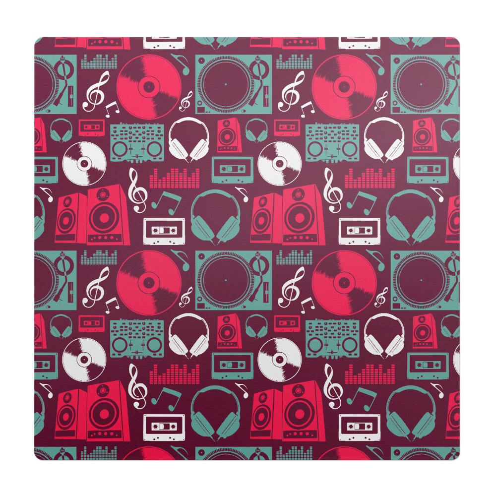 Ochranná podložka pod židli Hudební retro vzor