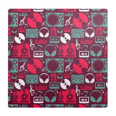 Ochranná podložka pod židli Hudební retro vzor