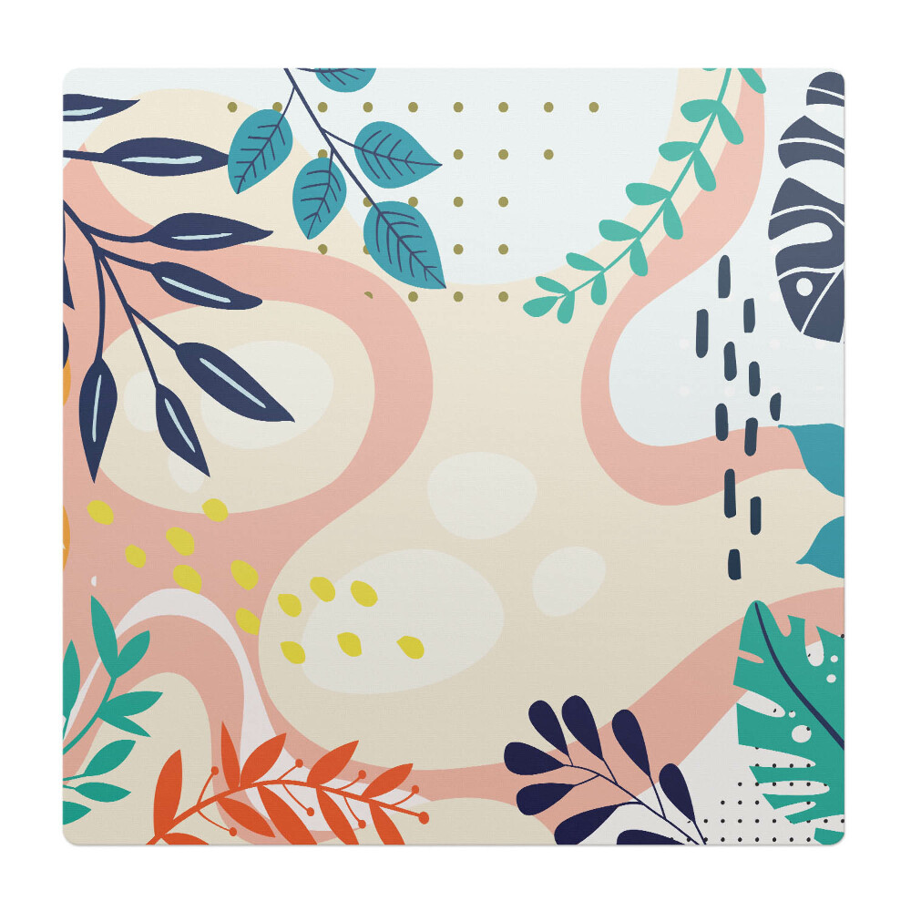 Ochranná podložka na podlahu Listy a abstrakce