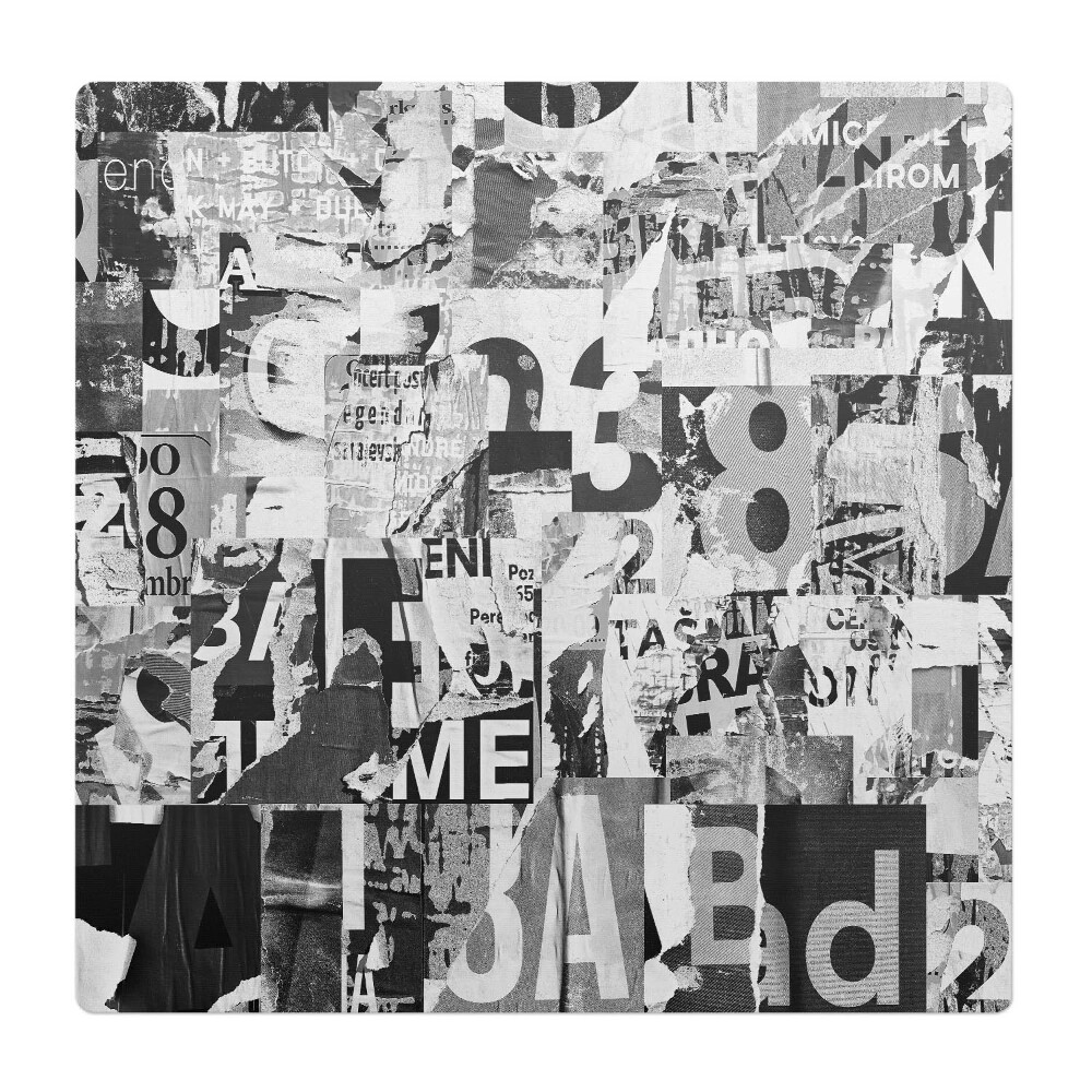 Ochranná podložka na podlahu Koláž z písmen a čísel