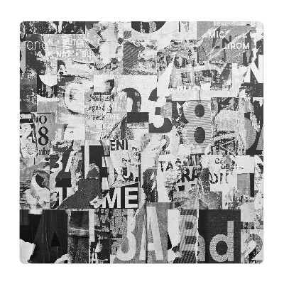 Ochranná podložka na podlahu Koláž z písmen a čísel