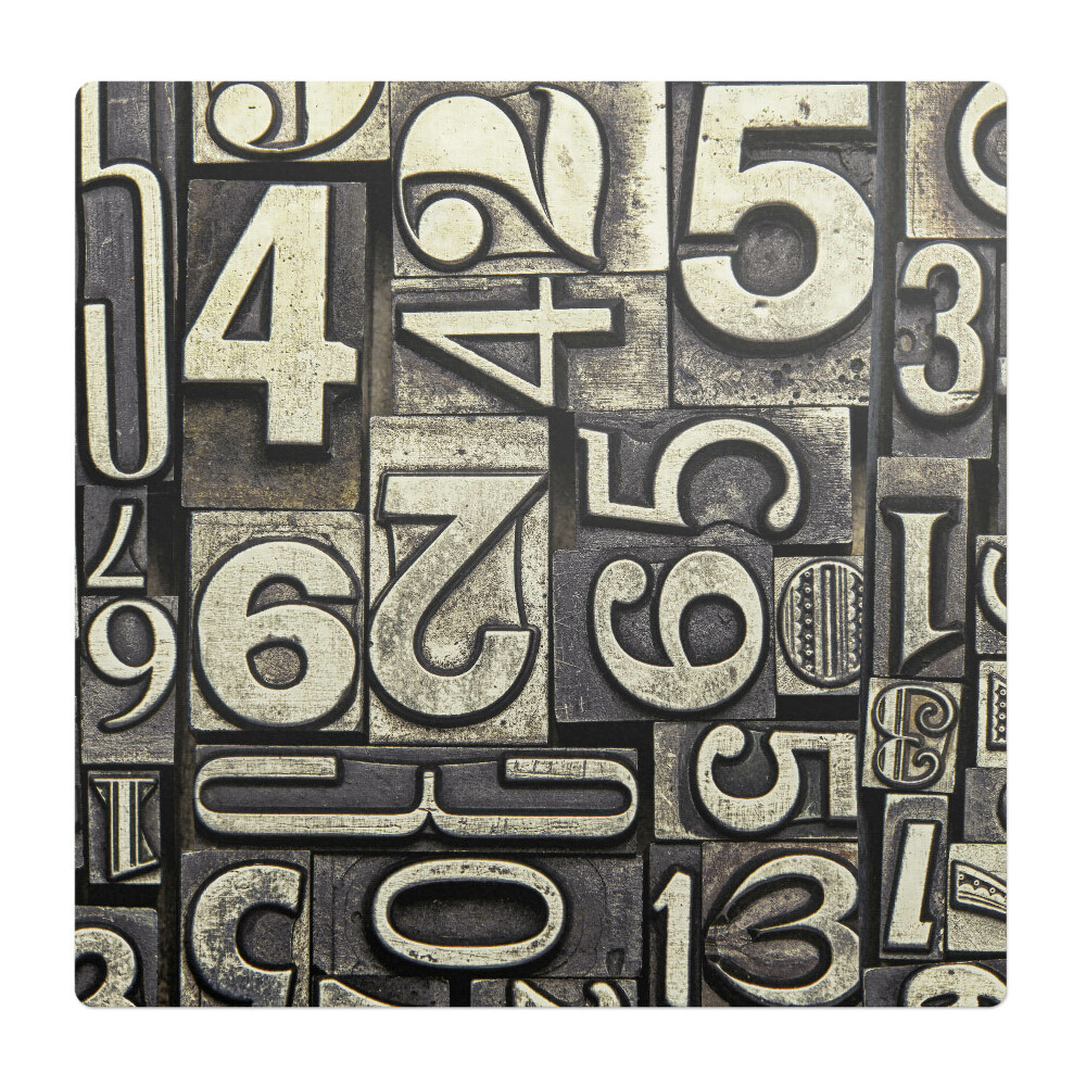Ochranná podložka na podlahu Čísla v retro stylu