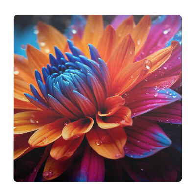 Ochranná podložka pod židli Květina s kapkami