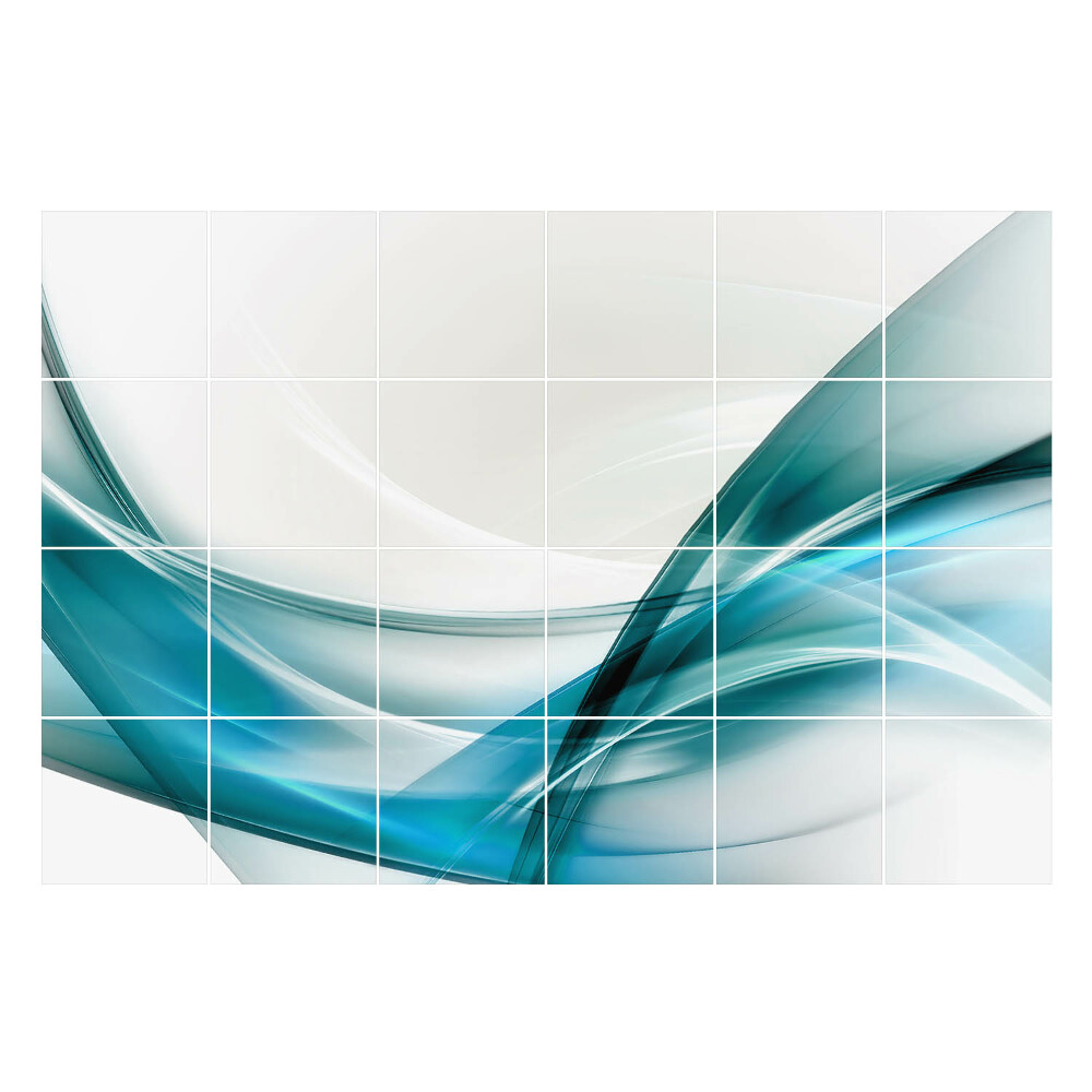 Samolepka na dlaždice Vlny abstraktních čar