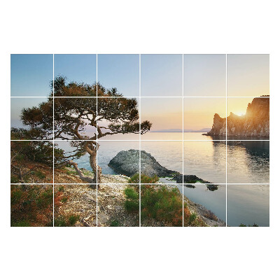 Nálepka na dlaždice Klidná přímořská krajina