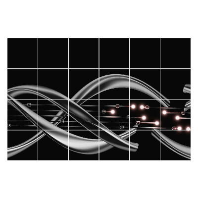 Samolepka na dlaždice Vlnovky s tečkami