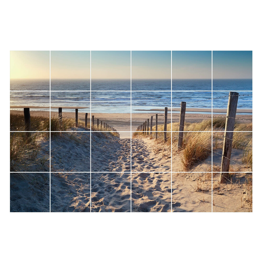 Nálepka na dlaždice Cesta na pláž