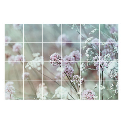 Nálepka na dlaždice Květinový motiv v pozadí