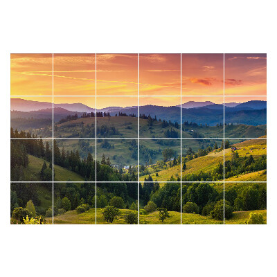 Nálepka na dlaždice Malebná horská krajina