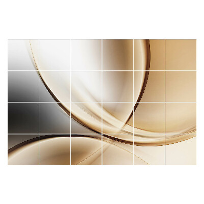 Nálepka na dlaždice Abstraktní vlny a křivky