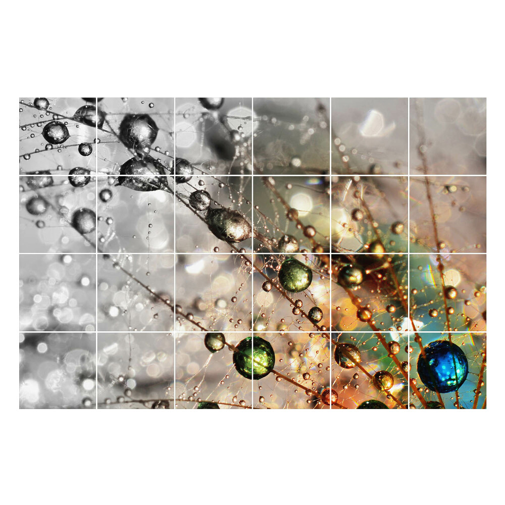 Samolepka na dlaždice Kapky na jemná vlákna