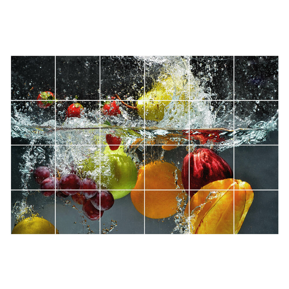 Nálepka na dlaždice Výbuch ovoce ve vodě