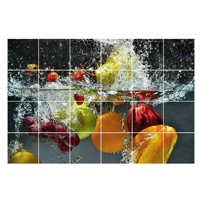 Nálepka na dlaždice Výbuch ovoce ve vodě