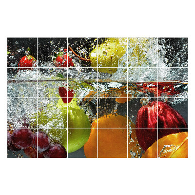 Nálepka na dlaždice Výbuch ovoce ve vodě